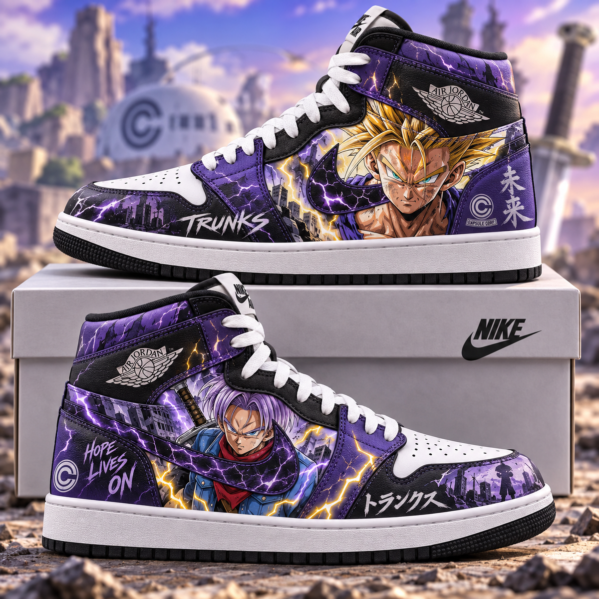 DBL Future Trunks Fan Shoes — Anime High Sneaker Gift