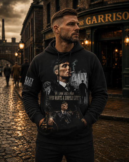 Peaky Blinders Inspired Apparel Collection — Black Gangster Graphic Hoodie, Zip Hoodie, Sweatshirt & T-Shirt