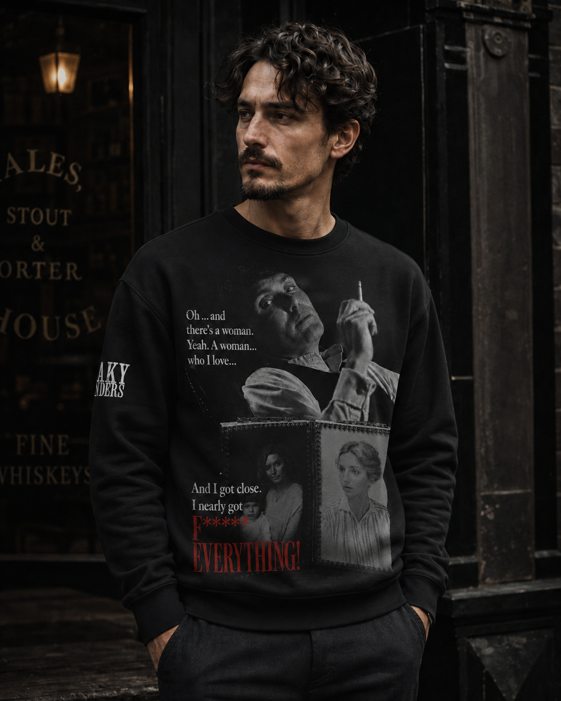 Peaky Blinders Inspired Apparel Collection — Black Quote Graphic Hoodie, Zip Hoodie, Sweatshirt & T-Shirt