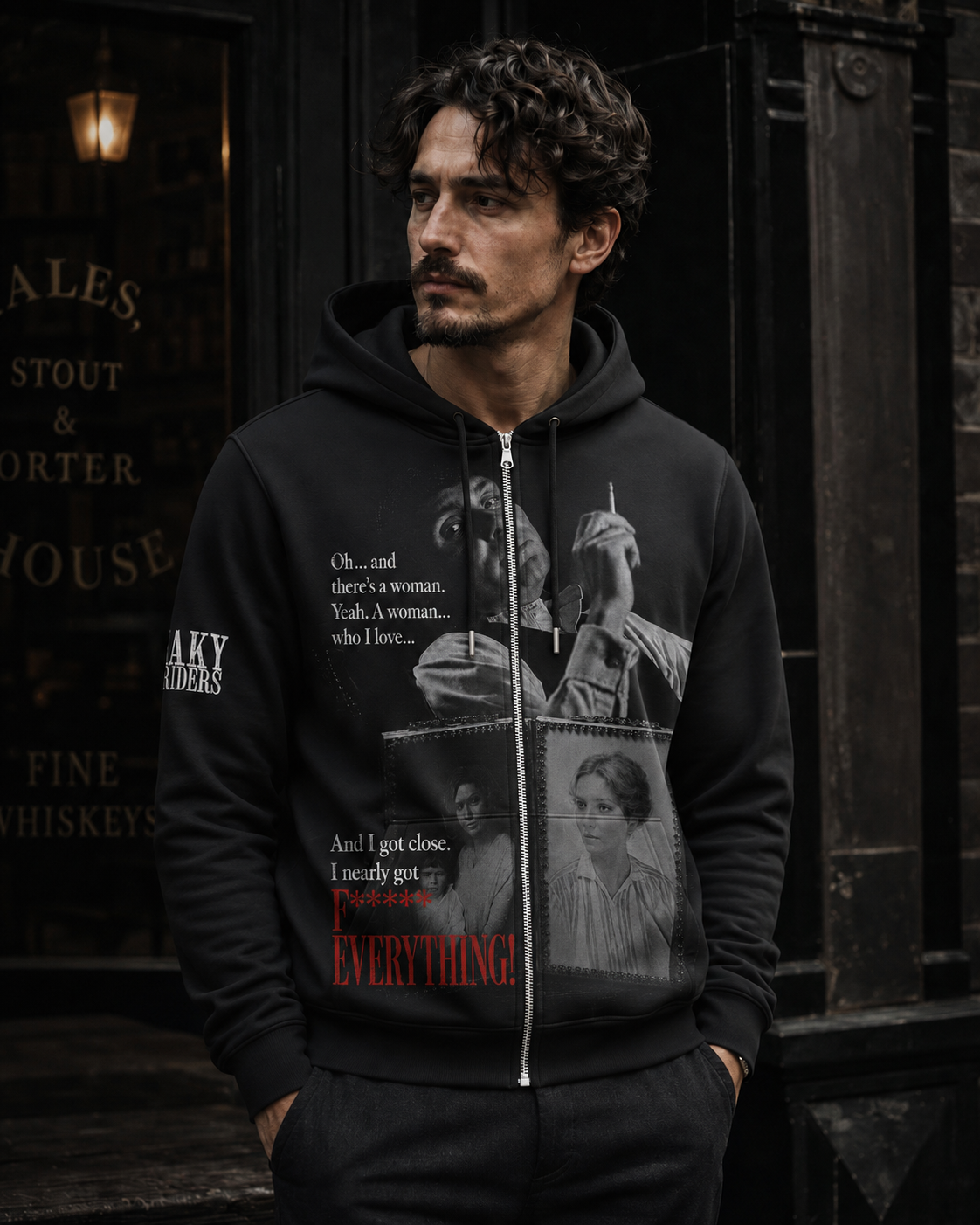 Peaky Blinders Inspired Apparel Collection — Black Quote Graphic Hoodie, Zip Hoodie, Sweatshirt & T-Shirt
