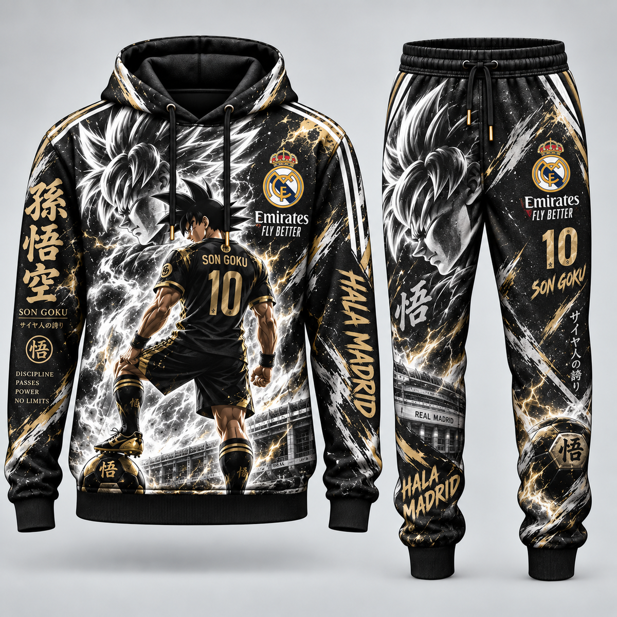 Limited Edition Son Goku x Champions League Hoodie & Sweatpants Fan Set