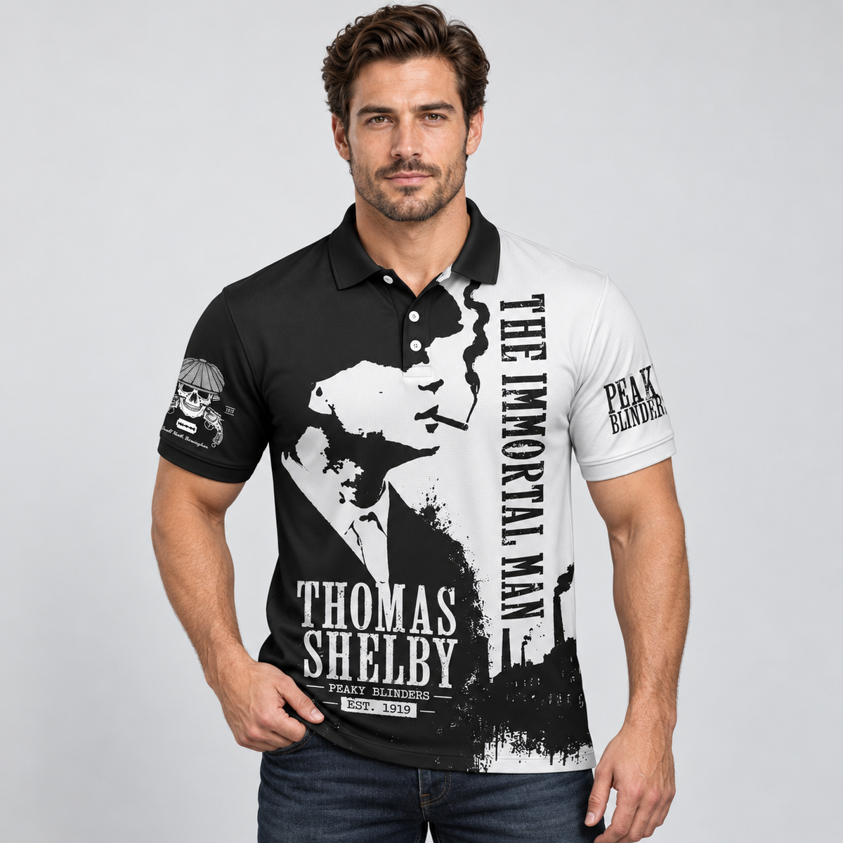 Thomas Shelby The Immortal Man Black White Apparel Collection | Hoodie, Zip Hoodie, Sweatshirt, T-Shirt & Polo Shirt