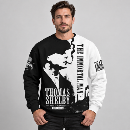 Thomas Shelby The Immortal Man Black White Apparel Collection | Hoodie, Zip Hoodie, Sweatshirt, T-Shirt & Polo Shirt