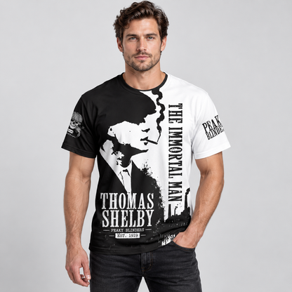 Thomas Shelby The Immortal Man Black White Apparel Collection | Hoodie, Zip Hoodie, Sweatshirt, T-Shirt & Polo Shirt