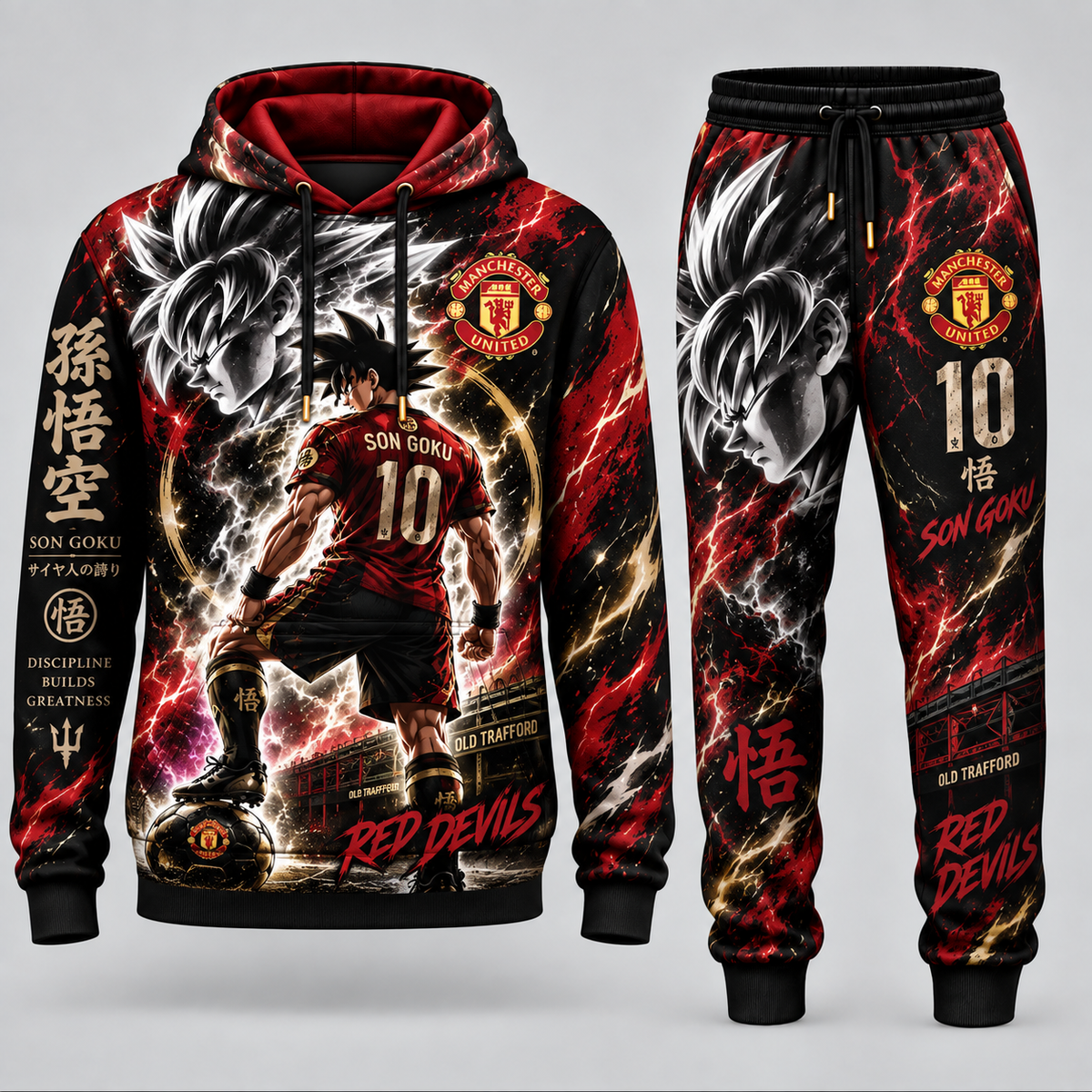 Limited Edition Son Goku x Champions League Hoodie & Sweatpants Fan Set