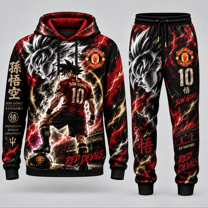 Limited Edition Son Goku x Champions League Hoodie & Sweatpants Fan Set