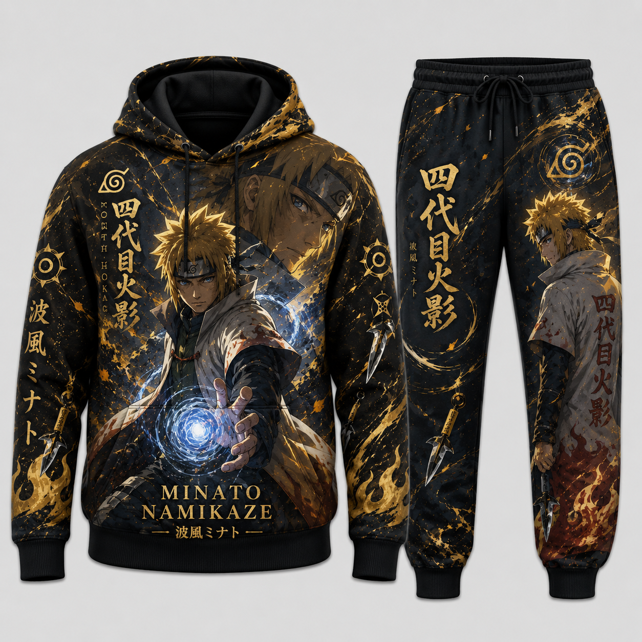 Limited Edition Leaf Village Fan Set — Hoodie & Sweatpants | Ninja Hero Style