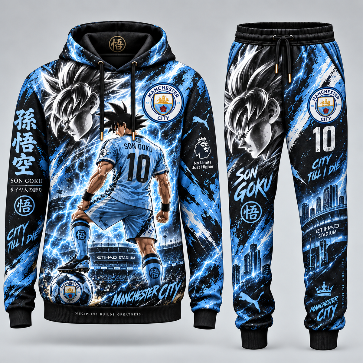 Limited Edition Son Goku x Champions League Hoodie & Sweatpants Fan Set