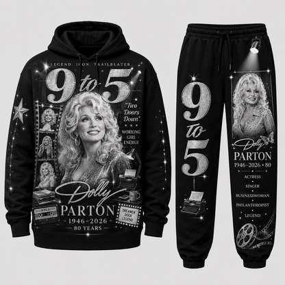Country Music Legend Memorial Set — Hoodie & Sweatpants | Vintage Tribute Style