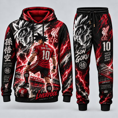 Limited Edition Son Goku x Champions League Hoodie & Sweatpants Fan Set