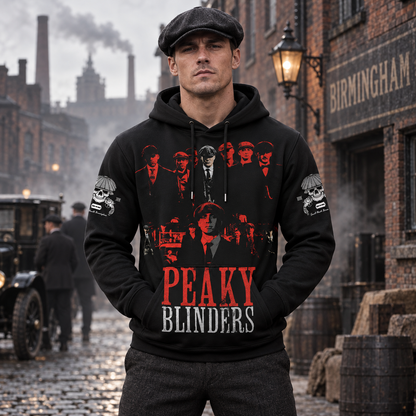 Peaky Blinders Red Black Apparel Collection | Hoodie, Zip Hoodie, Sweatshirt, T-Shirt & Polo Shirt