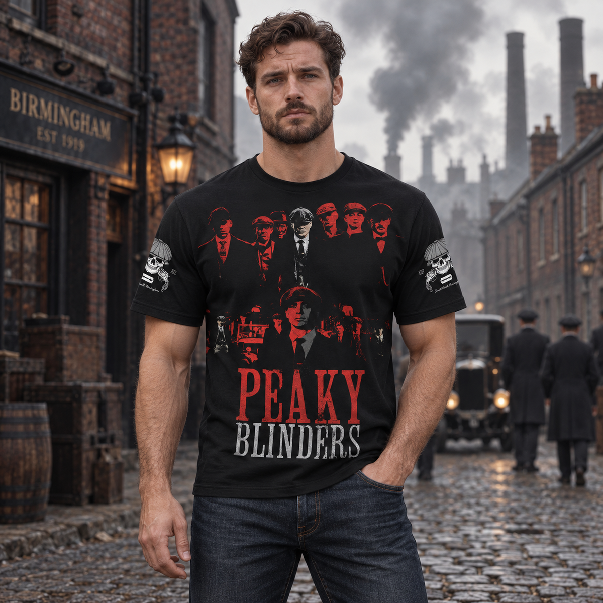 Peaky Blinders Red Black Apparel Collection | Hoodie, Zip Hoodie, Sweatshirt, T-Shirt & Polo Shirt
