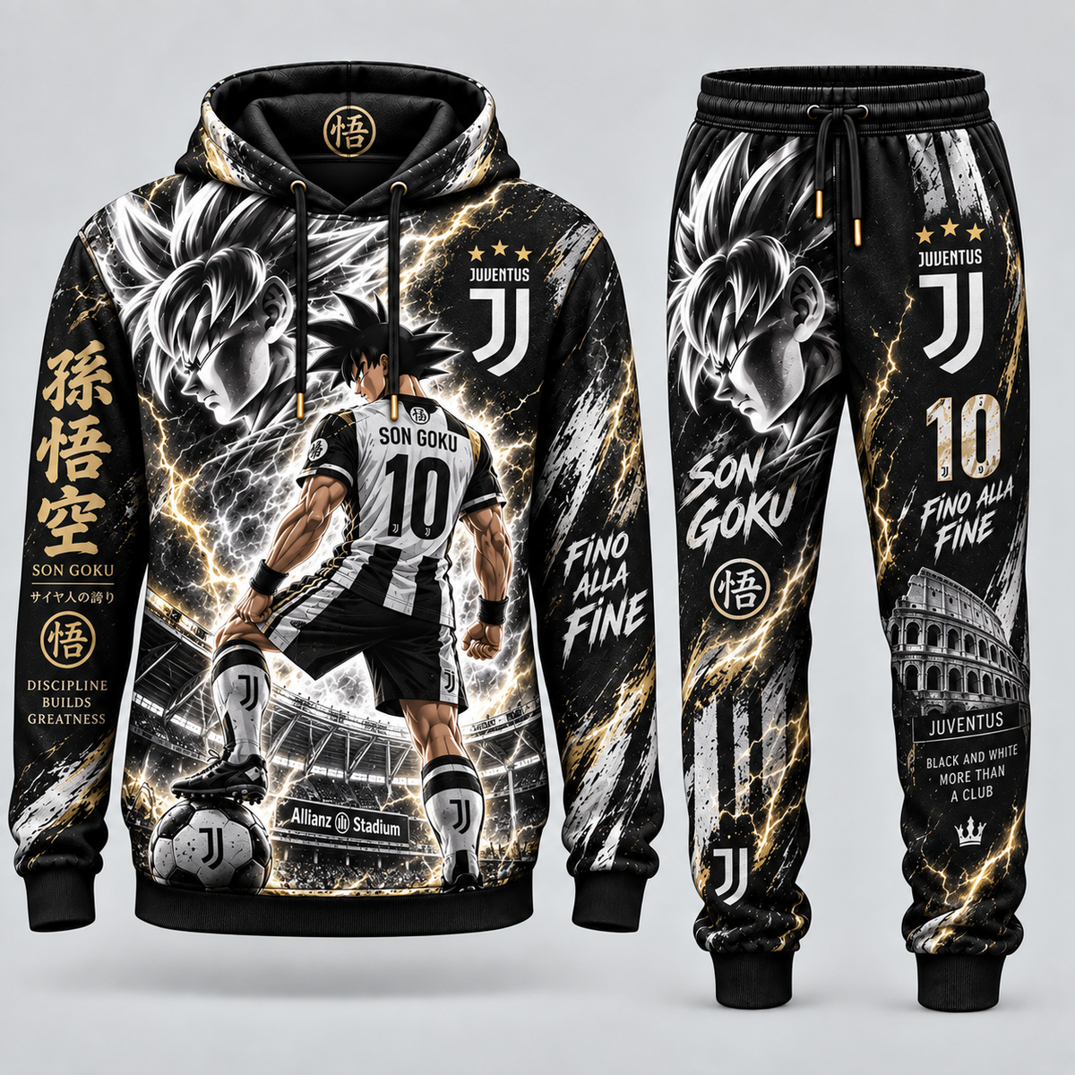 Limited Edition Son Goku x Champions League Hoodie & Sweatpants Fan Set