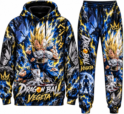 Vegeta Transformation Fan Set — Dragon Ball Hoodie & Sweatpants