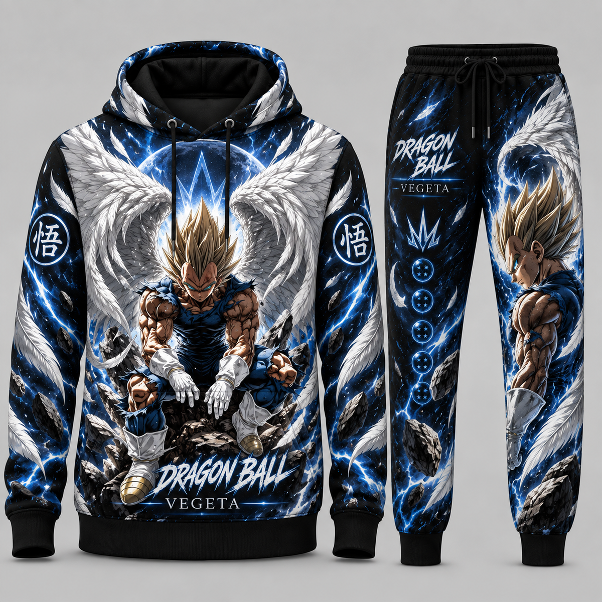 Vegeta Transformation Fan Set — Dragon Ball Hoodie & Sweatpants