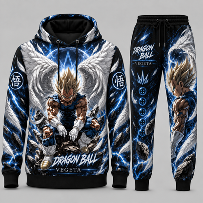 Vegeta Transformation Fan Set — Dragon Ball Hoodie & Sweatpants