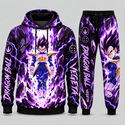 Vegeta Transformation Fan Set — Dragon Ball Hoodie & Sweatpants