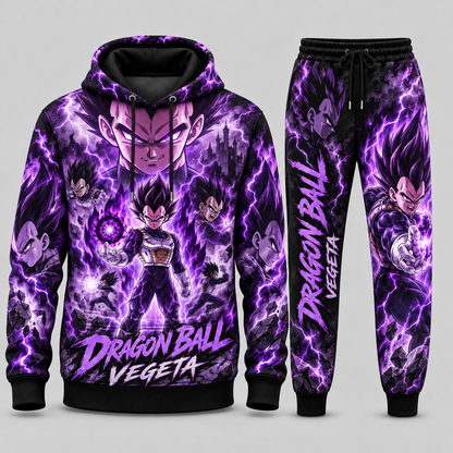 Vegeta Transformation Fan Set — Dragon Ball Hoodie & Sweatpants