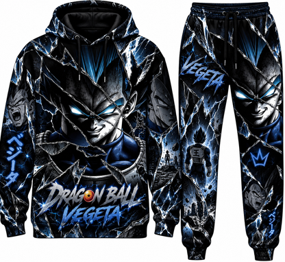 Vegeta Transformation Fan Set — Dragon Ball Hoodie & Sweatpants