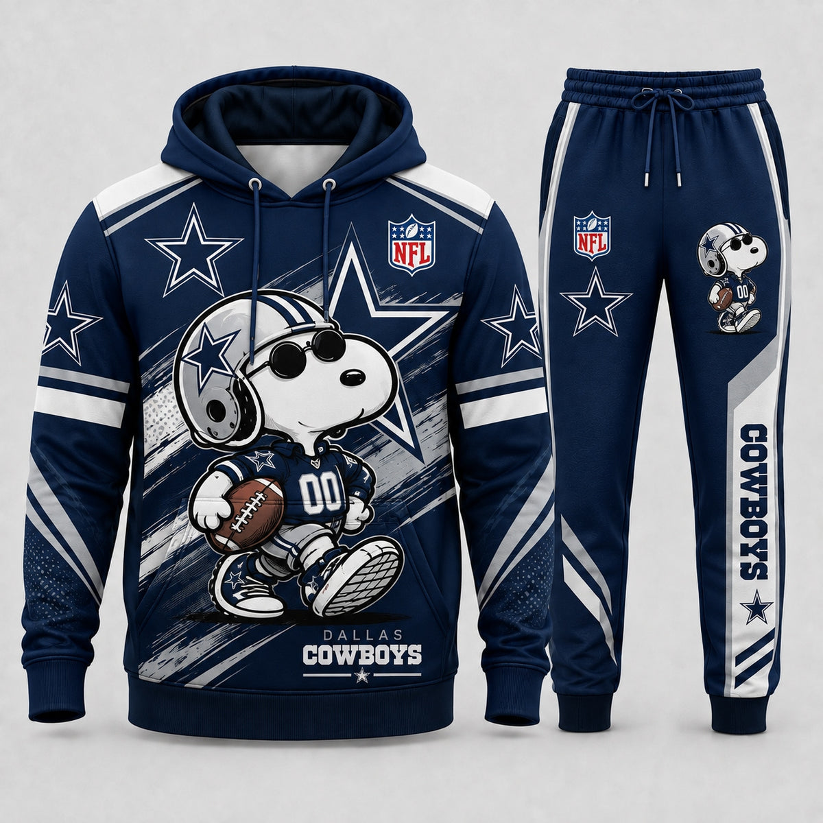 Snoopy NFL Fan Set — Hoodie & Sweatpants | All 32 Football Teams Available