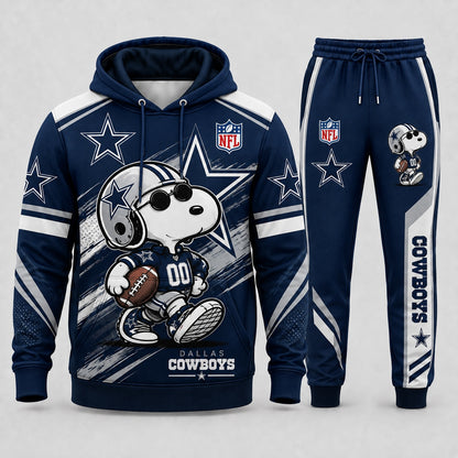 Snoopy NFL Fan Set — Hoodie & Sweatpants | All 32 Football Teams Available