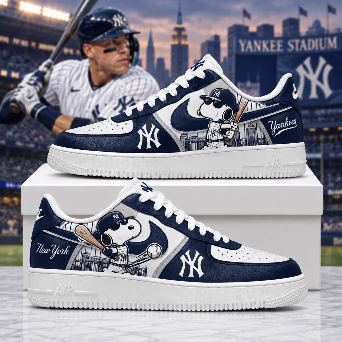 MLB Snoopy Fan Sneakers | Baseball Team Shoes Gift