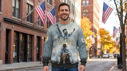 Argentina Legend Soccer Graphic Hoodie, World Champion Football Sweatshirt, Light Blue Fan T-Shirt, Zip Hoodie Gift