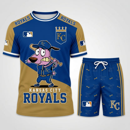 Sport Fan Set T-Shirt + Shorts, Cartoon Dog Baseball Inspired Outfit | All 30 Teams Available