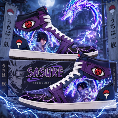 Uchiha Sasuke High Top Sneakers — Naruto Inspired Fan Shoes