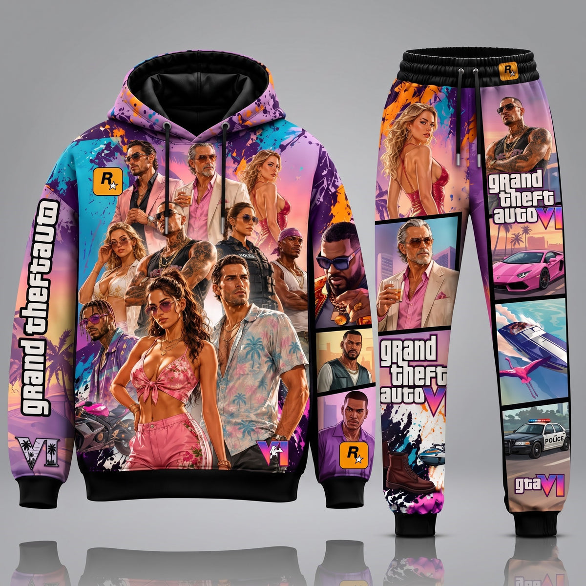GTA VI Transformation Fan Set — GTA6 Hoodie & Sweatpants