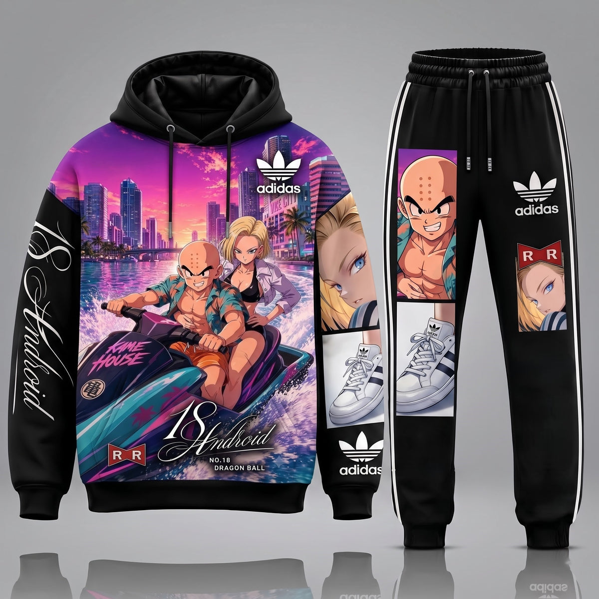 Adidas x Squad Dragon Ball Transformation Fan Set — Dragon Ball Hoodie & Sweatpants