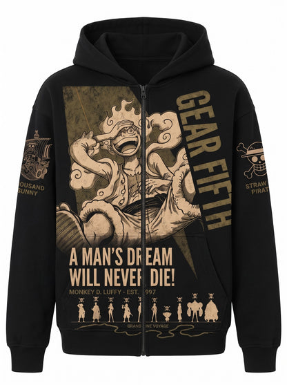 Anime Luffy Graphic Shirt, One Piece Inspired T-Shirt, Sweatshirt & Hoodie, Japanese Streetwear Fan Gift