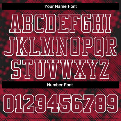 Custom Crimson Crimson-Black Round Neck Sublimation Basketball Uniform Jersey