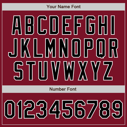 Custom Crimson Black-White Authentic Baseball Jersey