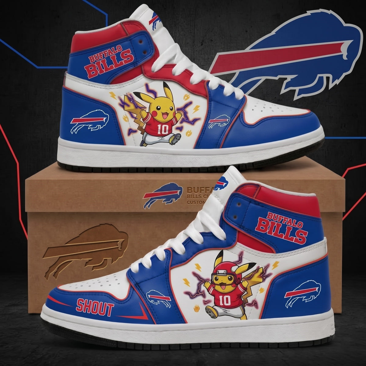 Pikachu NFL 32-Team Fan Sneakers | All 32 Football Teams Available
