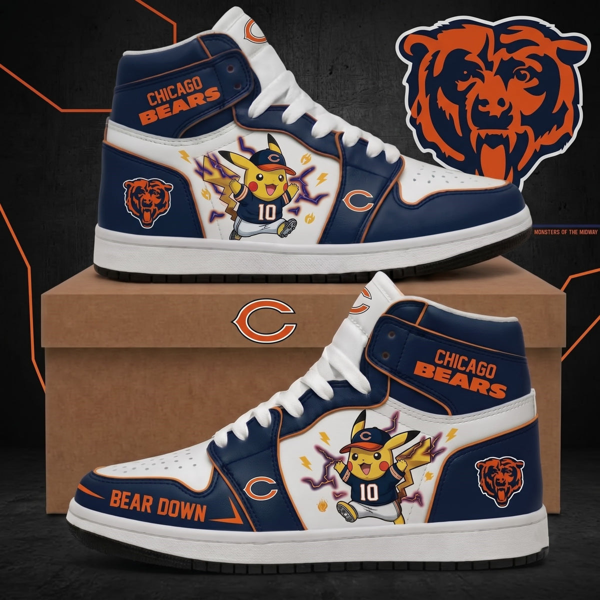 Pikachu NFL 32-Team Fan Sneakers | All 32 Football Teams Available
