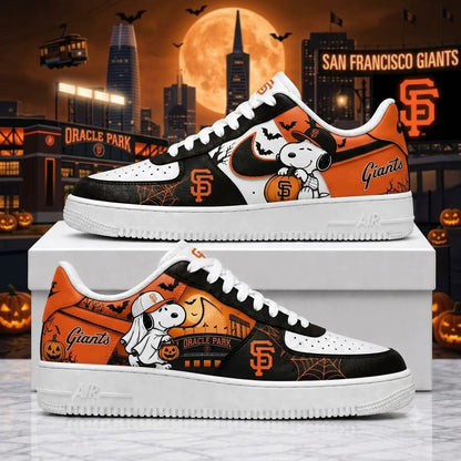 Halloween Edition - MLB Snoopy Fan Sneakers | Baseball Team Shoes Gift