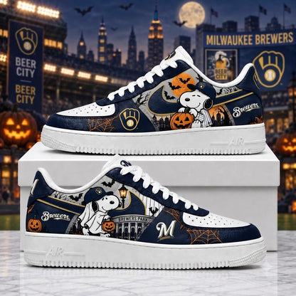 Halloween Edition - MLB Snoopy Fan Sneakers | Baseball Team Shoes Gift