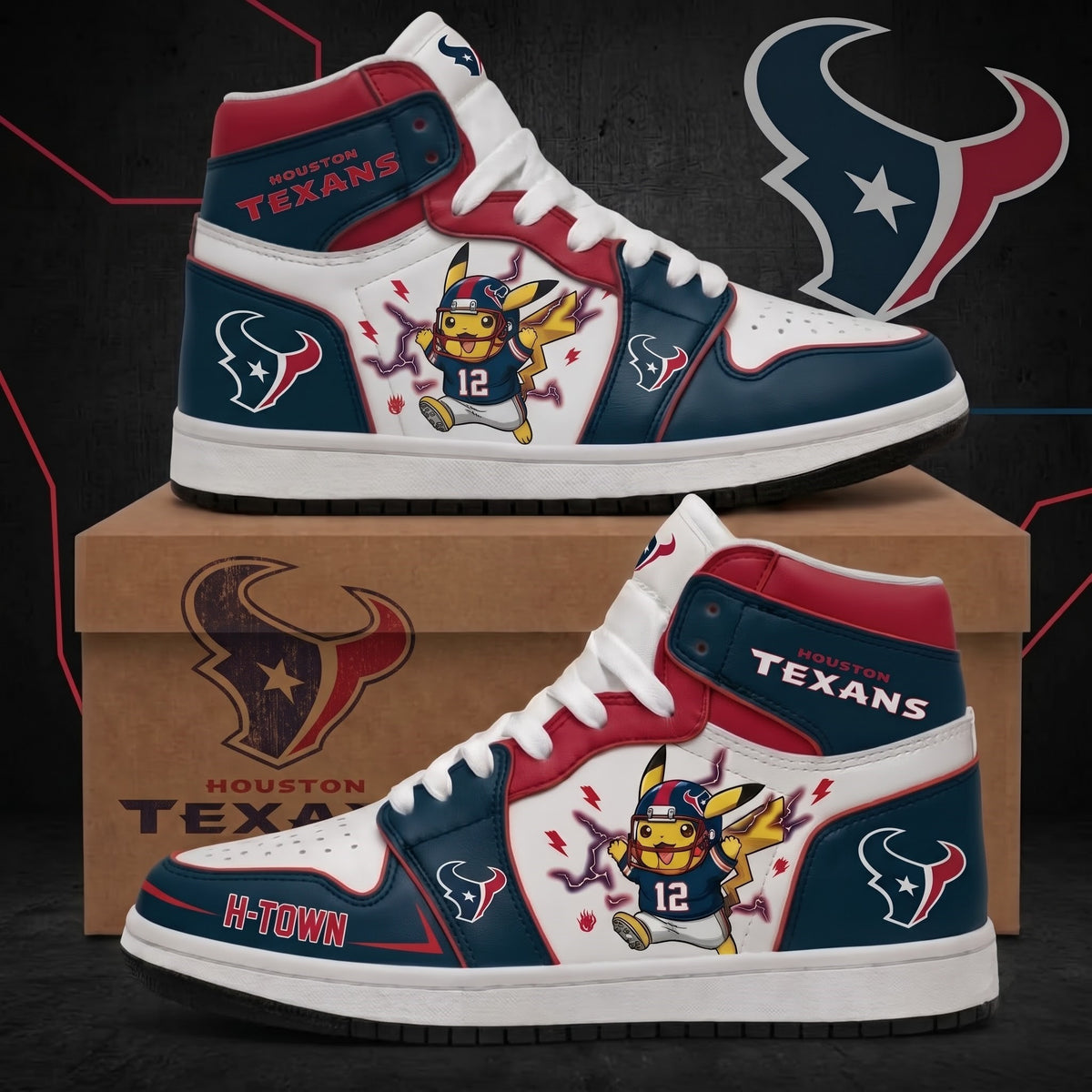 Pikachu NFL 32-Team Fan Sneakers | All 32 Football Teams Available