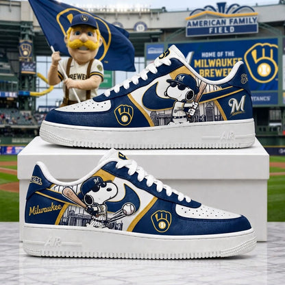 MLB Snoopy Fan Sneakers | Baseball Team Shoes Gift