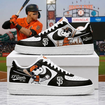 MLB Snoopy Fan Sneakers | Baseball Team Shoes Gift