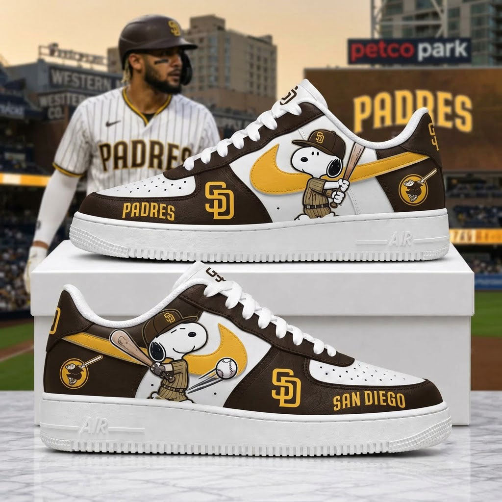 MLB Snoopy Fan Sneakers | Baseball Team Shoes Gift