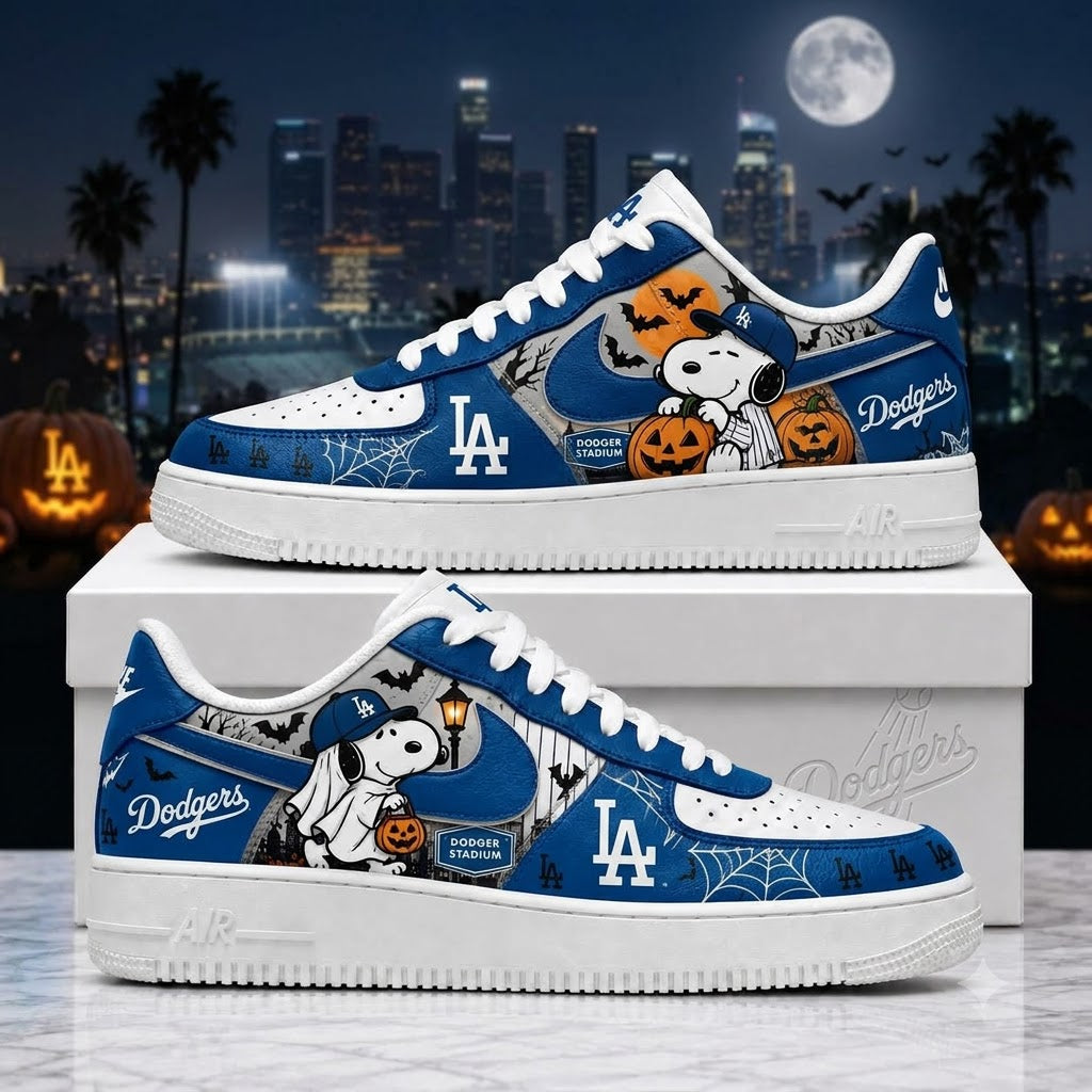 Halloween Edition - MLB Snoopy Fan Sneakers | Baseball Team Shoes Gift