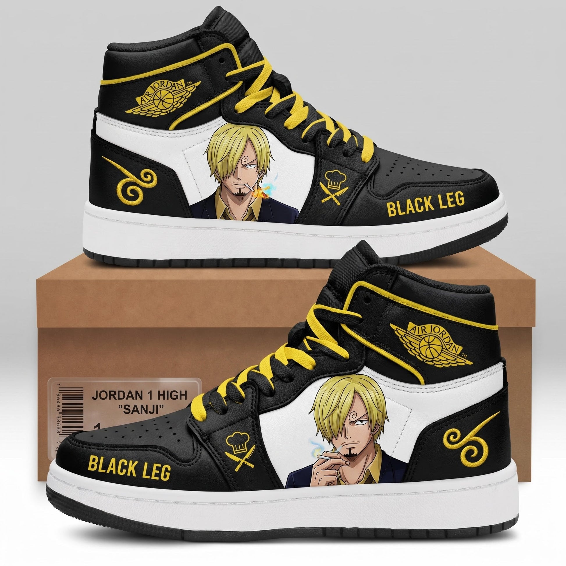 Vinsmoke Sanji High Top Sneakers — One Piece Inspired Fan Shoes - Custom Fan Apparel Image 6