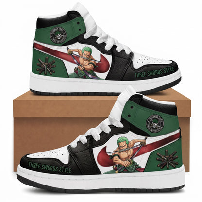 Roronoa Zoro High Top Sneakers — One Piece Inspired Fan Shoes - Custom Fan Apparel Image 7