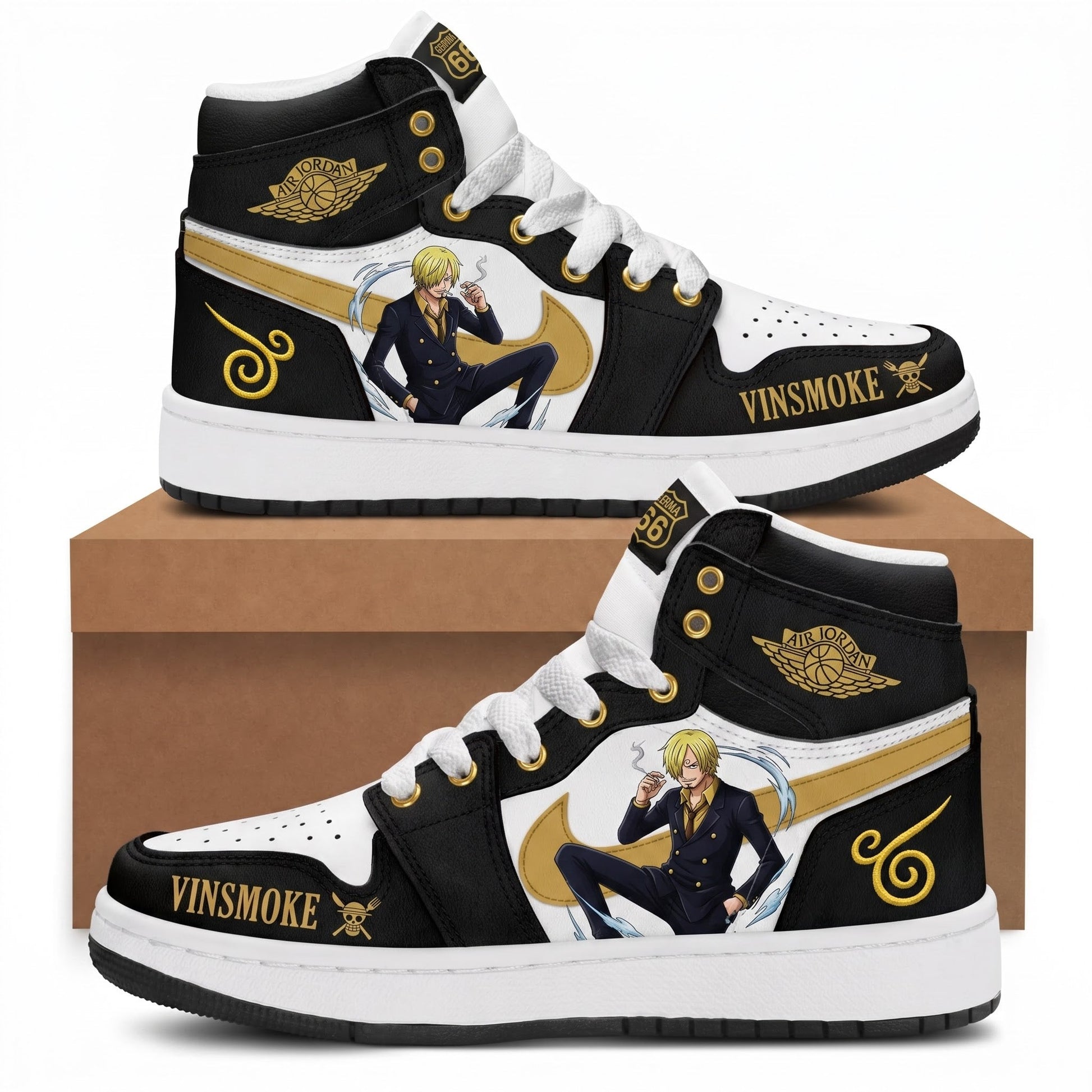 Vinsmoke Sanji High Top Sneakers — One Piece Inspired Fan Shoes - Custom Fan Apparel Image 5