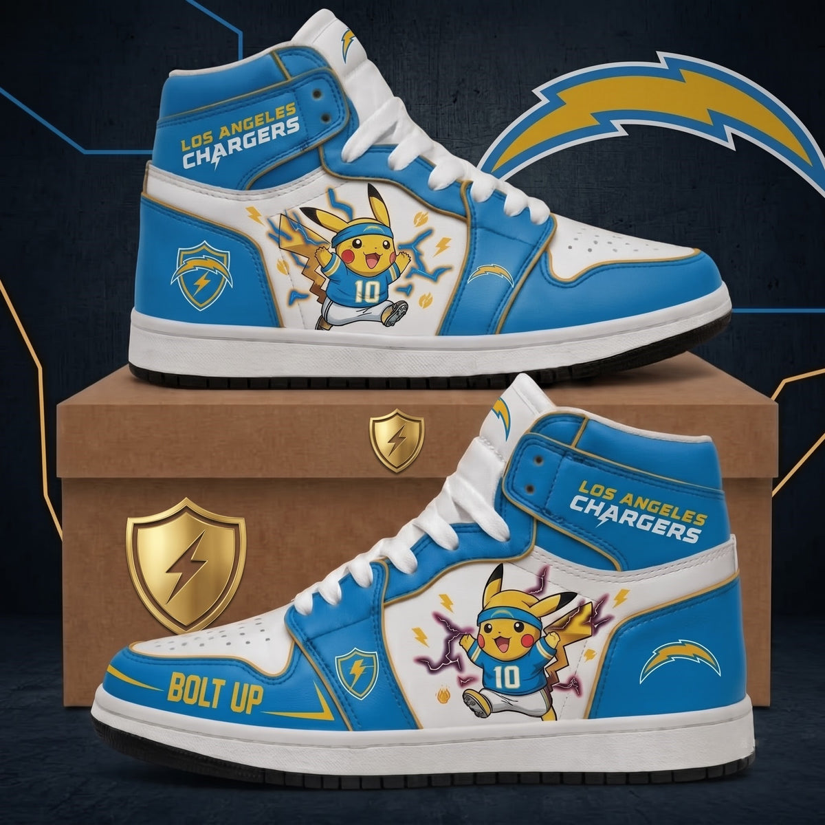 Pikachu NFL 32-Team Fan Sneakers | All 32 Football Teams Available