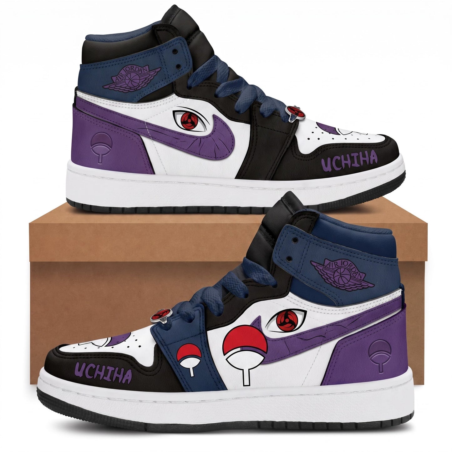Uzumaki Naruto High Top Sneakers — Naruto Shippuden Inspired Fan Shoes - Custom Fan Apparel Image 2