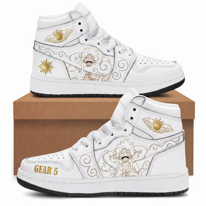 Monkey D. Luffy High Top Sneakers — One Piece Inspired Fan Shoes - Custom Fan Apparel Image 1