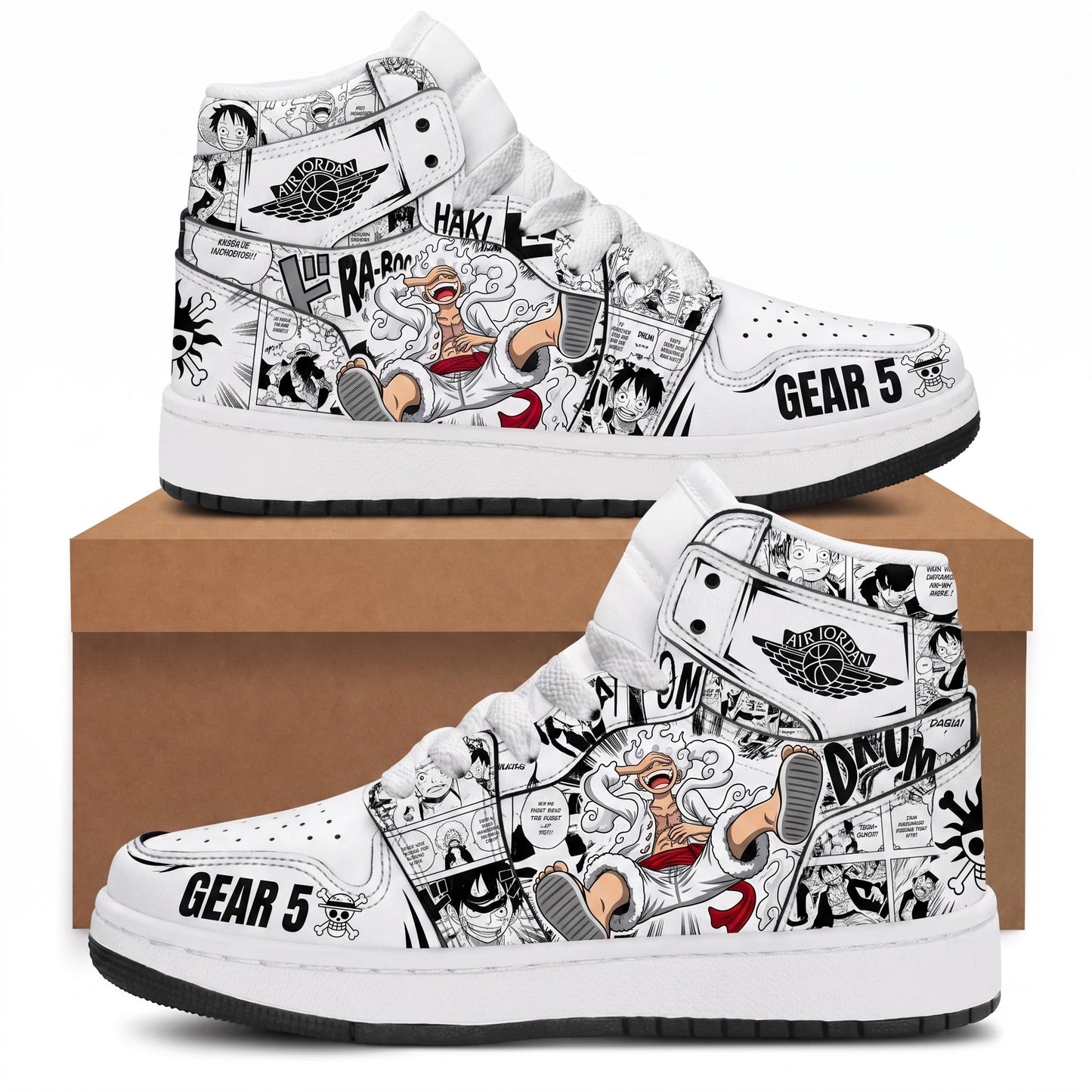 Monkey D. Luffy High Top Sneakers — One Piece Inspired Fan Shoes - Custom Fan Apparel Image 4